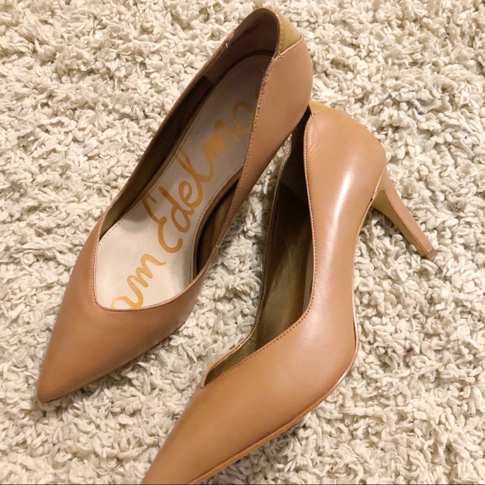 Sam Edelman Orella Nude Pointy Toe Heels